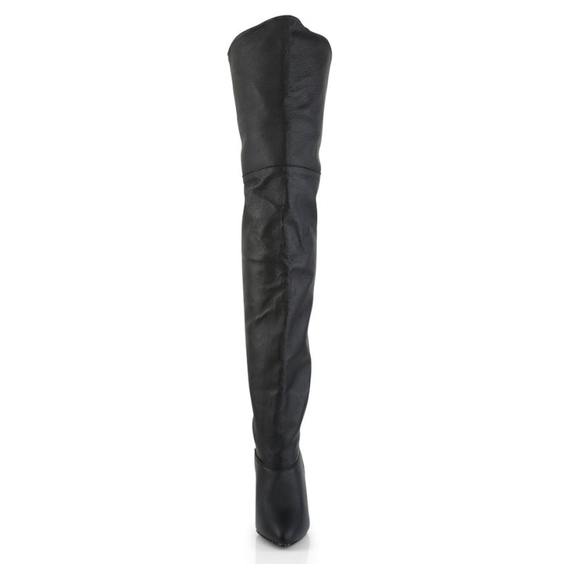 Pleaser Legend-8868 Leather Hoge Hakken Dames Zwart | BELGIE BEGLKEUM