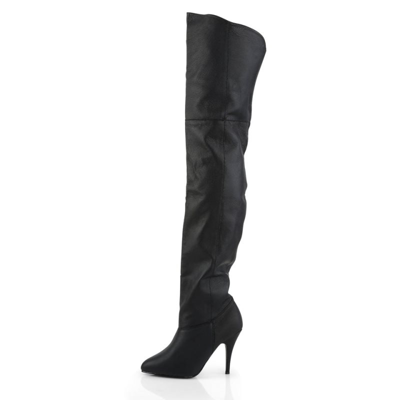 Pleaser Legend-8868 Leather Hoge Hakken Dames Zwart | BELGIE BEGLKEUM