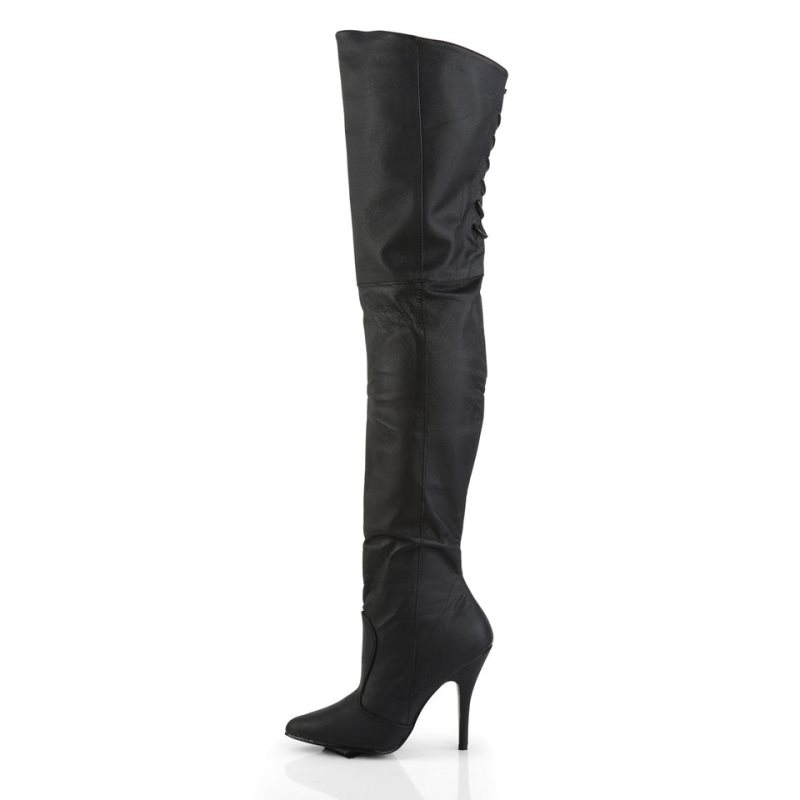 Pleaser Legend-8899 Leather Hoge Hakken Dames Zwart | BELGIE BEIXBSMK