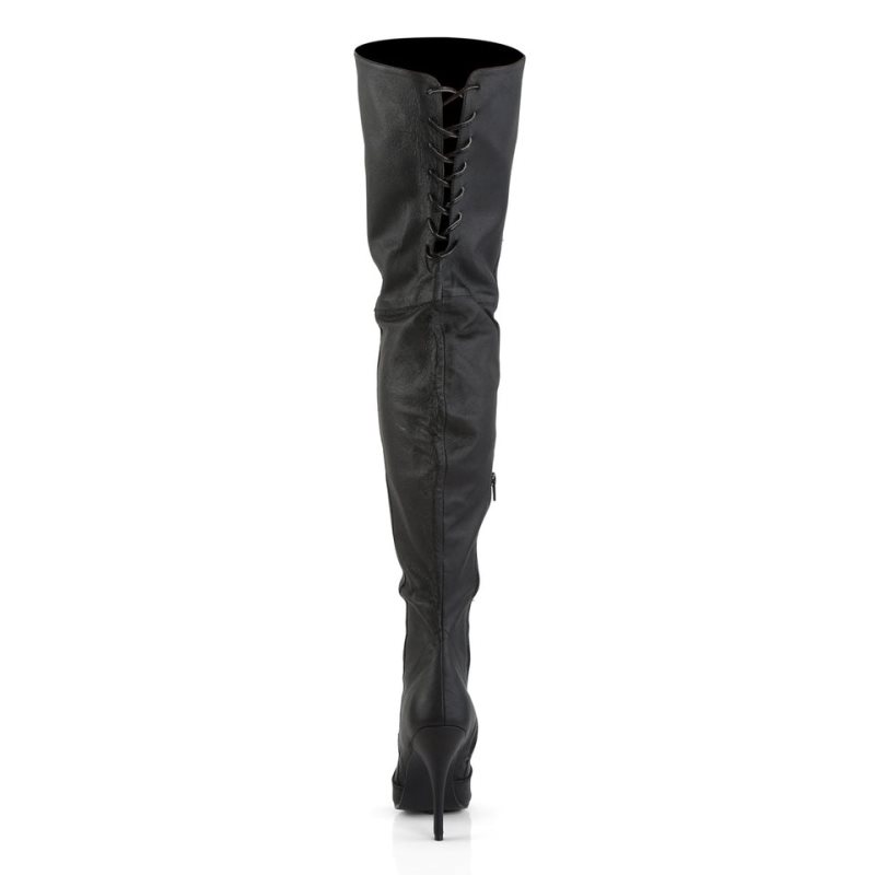 Pleaser Legend-8899 Leather Hoge Hakken Dames Zwart | BELGIE BEIXBSMK