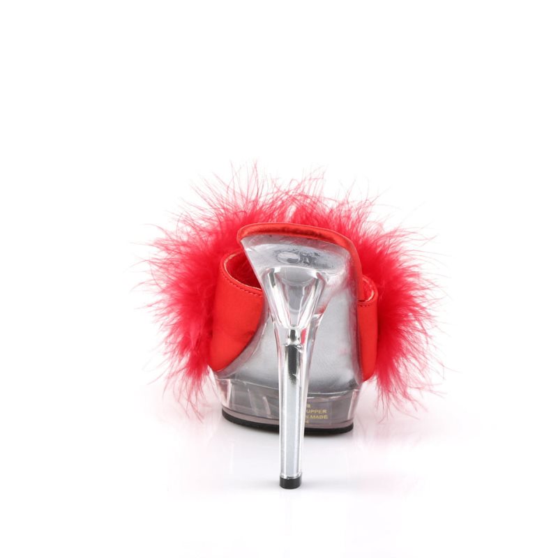 Pleaser Lip-101-8 Badslippers Plateauzool Dames Rood | BELGIE BENJIBUK