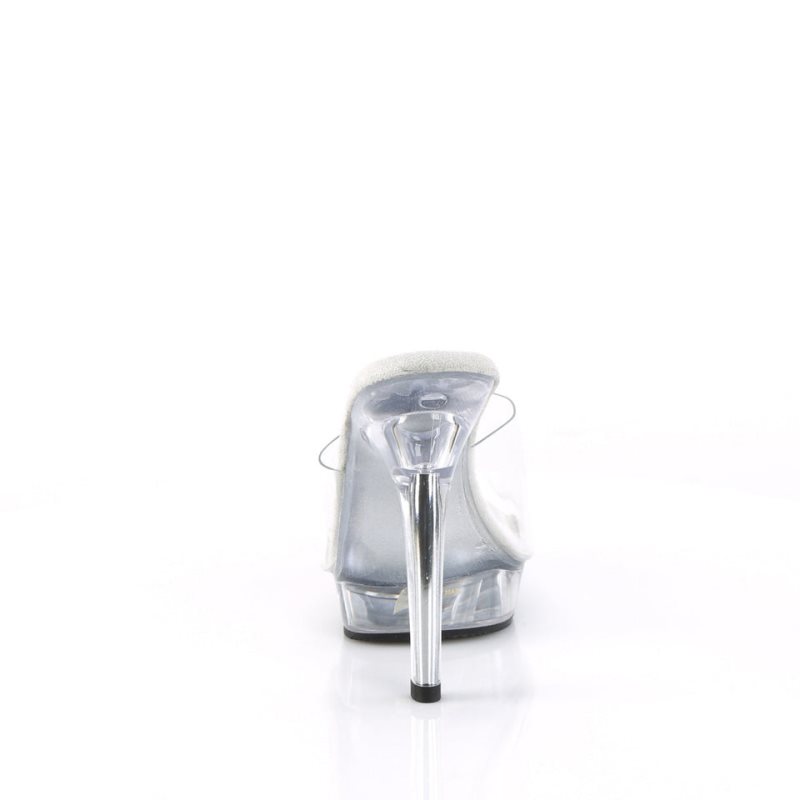 Pleaser Lip-101 Badslippers Plateauzool Dames Clear | BELGIE BEEPOLWA