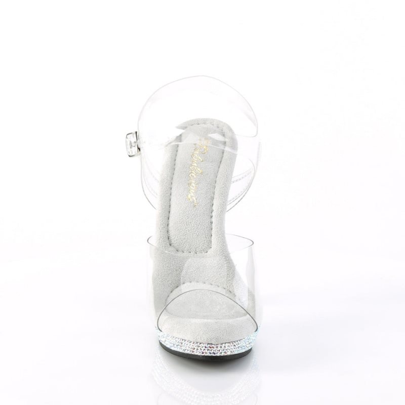 Pleaser Lip-108DM Hakken Dames Zilver | BELGIE BEDMJIHX