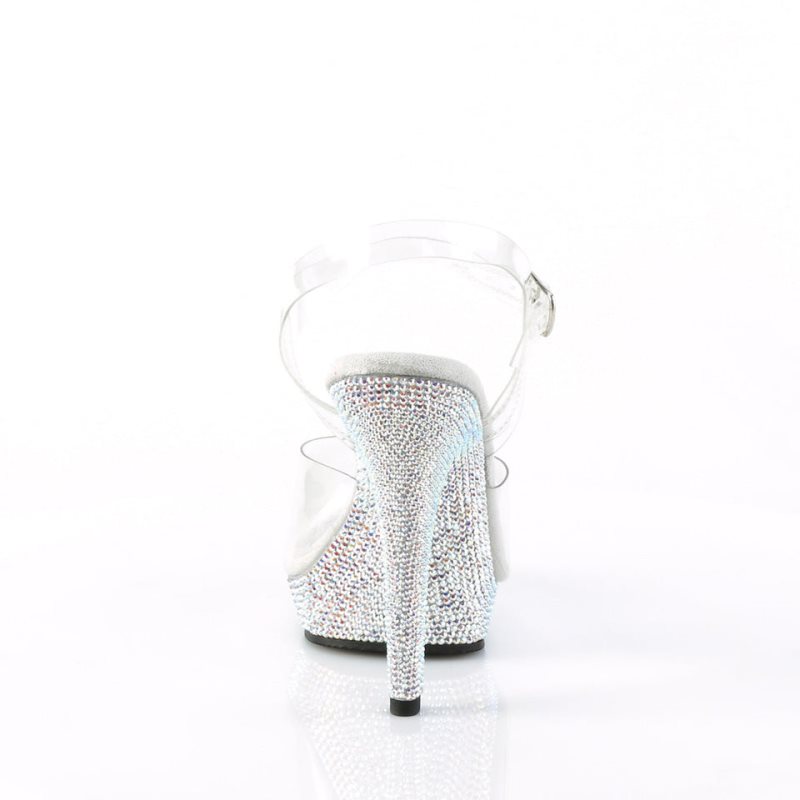 Pleaser Lip-108DM Hakken Dames Zilver | BELGIE BEDMJIHX