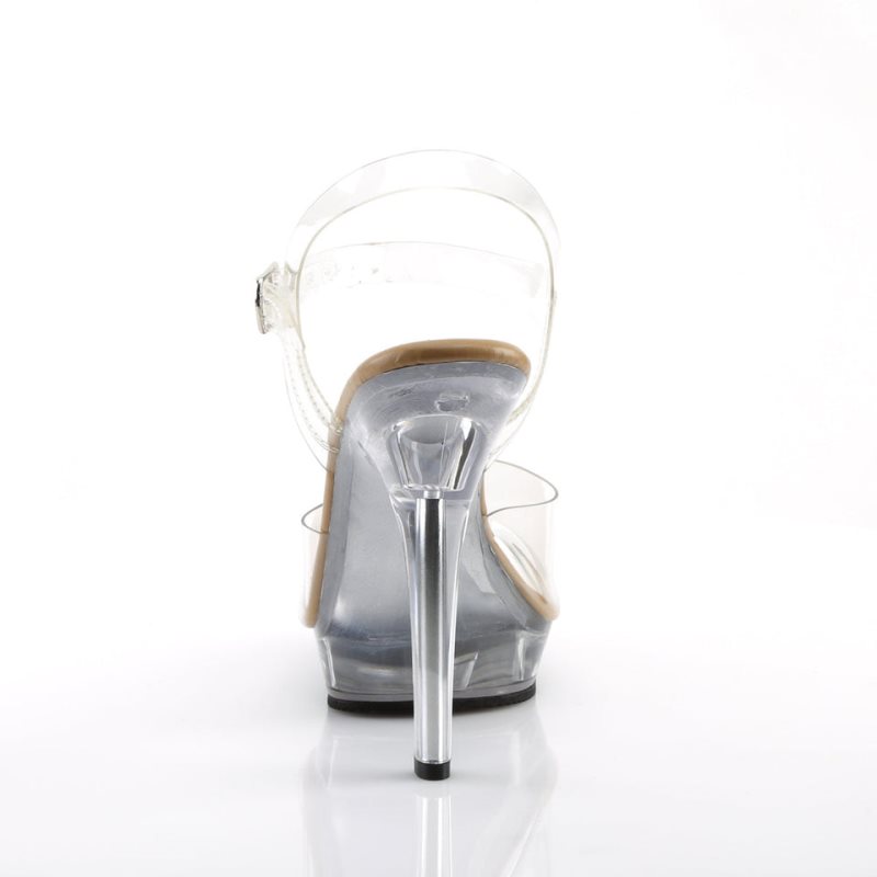 Pleaser Lip-108 Hakken Dames Bruin | BELGIE BEFRIEGK