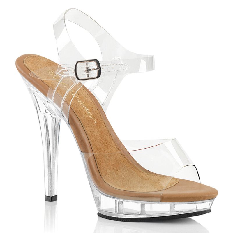 Pleaser Lip-108 Hakken Dames Bruin | BELGIE BEFRIEGK