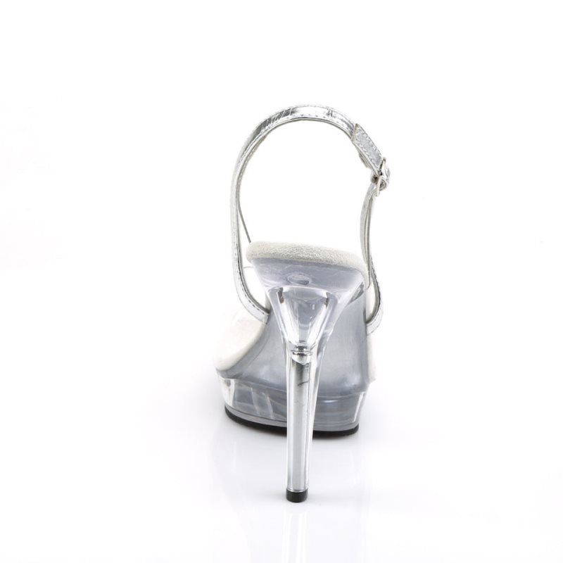 Pleaser Lip-150 Hakken Dames Zilver | BELGIE BEXMCGJF
