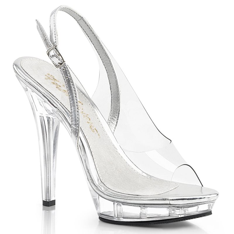 Pleaser Lip-150 Hakken Dames Zilver | BELGIE BEXMCGJF