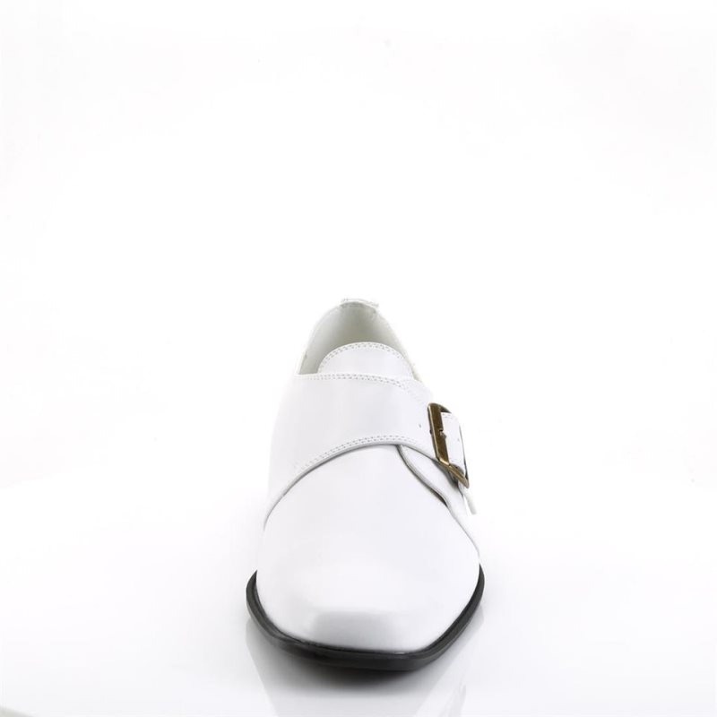 Pleaser Loafer-12 Vegan Leather Derby Schoenen Heren Wit | BELGIE BEVXNJFT
