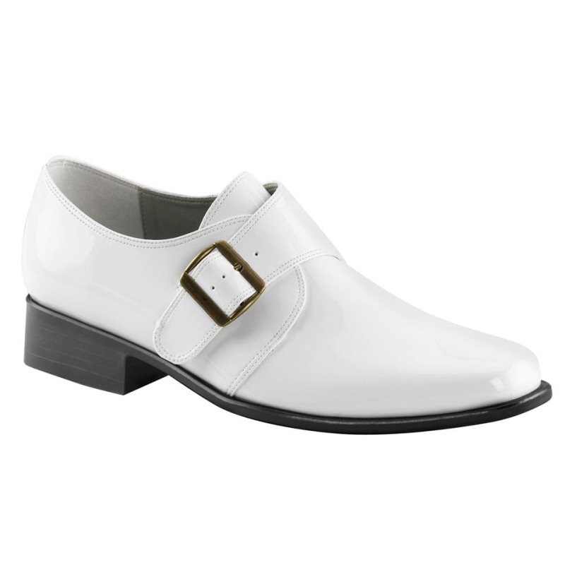 Pleaser Loafer-12 Vegan Leather Derby Schoenen Heren Wit | BELGIE BEVXNJFT
