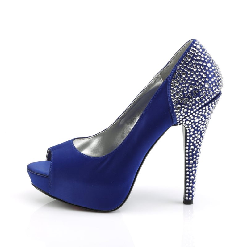 Pleaser Lolita-08 Hakken Dames Blauw | BELGIE BEPBCRQZ