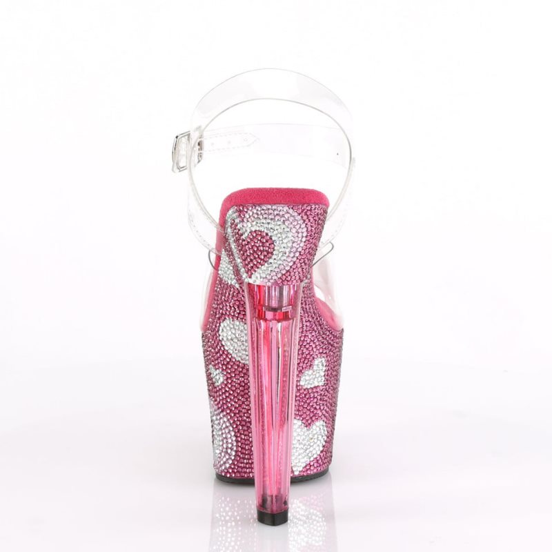 Pleaser Lovesick-708HEART Hakken Dames Roze | BELGIE BEOBLMJD