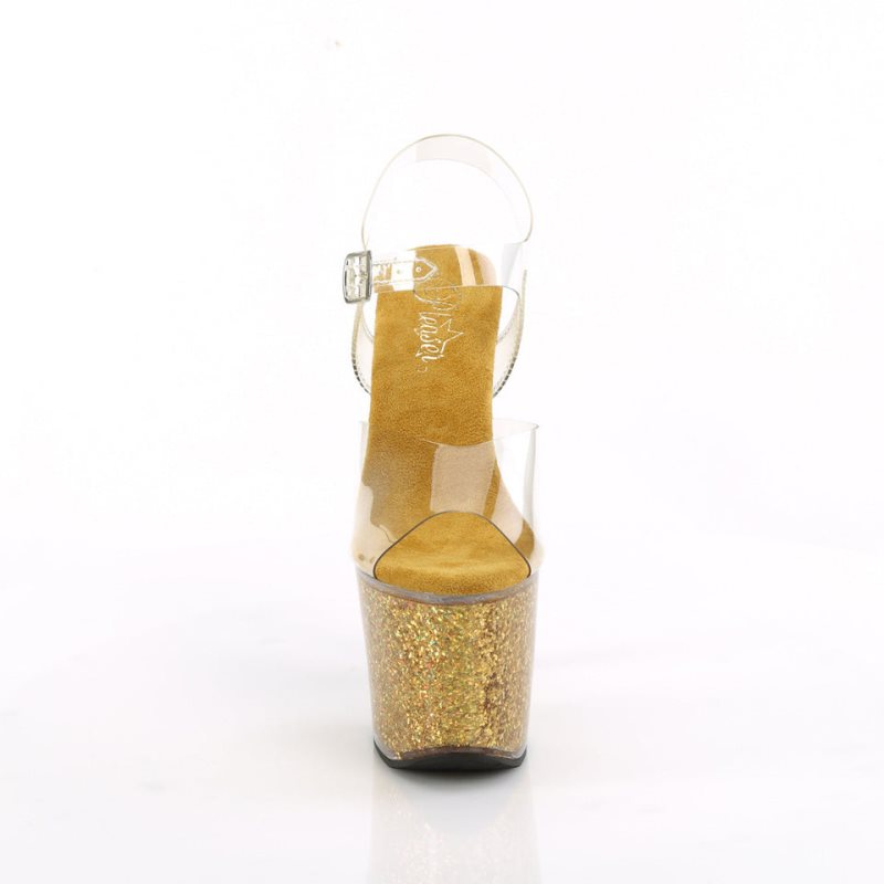 Pleaser Lovesick-708SG Hakken Dames Goud | BELGIE BEGNXOQM