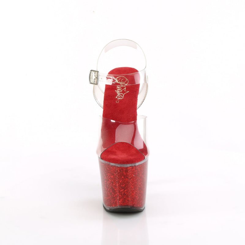Pleaser Lovesick-708SG Hakken Dames Rood | BELGIE BENOIJTW