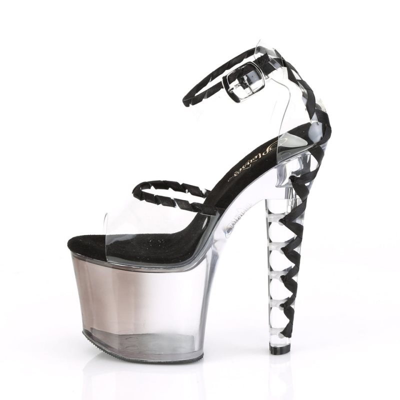 Pleaser Lovesick-712T Hakken Dames Zwart | BELGIE BEVGXACM