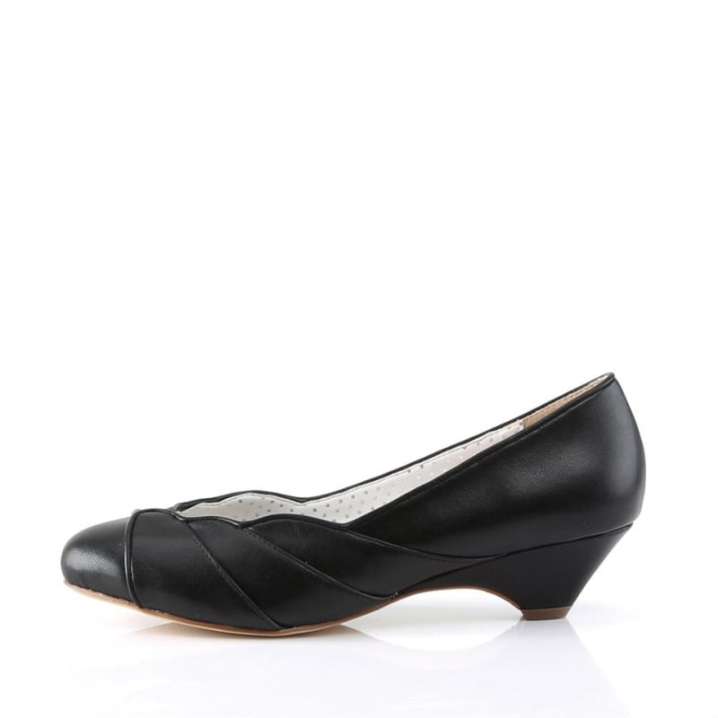 Pleaser Lulu-05 Vegan Leather Hakken Dames Zwart | BELGIE BENUILKR