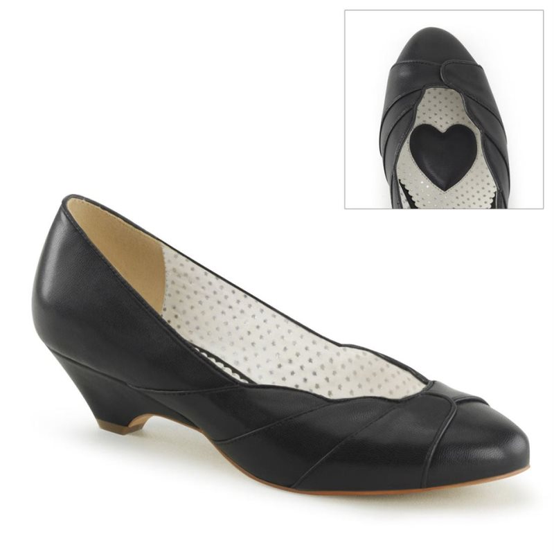 Pleaser Lulu-05 Vegan Leather Hakken Dames Zwart | BELGIE BENUILKR