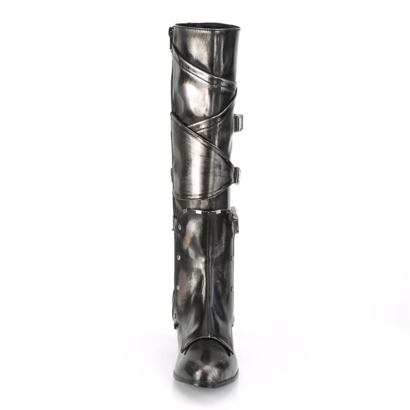 Pleaser Maiden-8820 Knie Laarzen Dames Zwart | BELGIE BEOKZFMI
