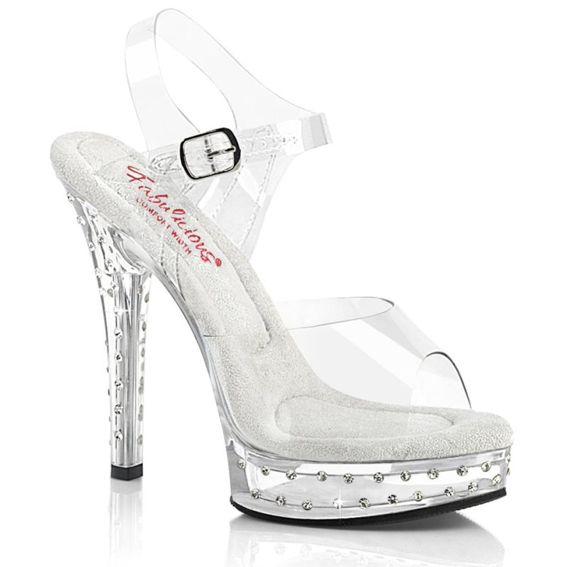 Pleaser Majesty-508SDT Hakken Dames Clear | BELGIE BEXBSAGW