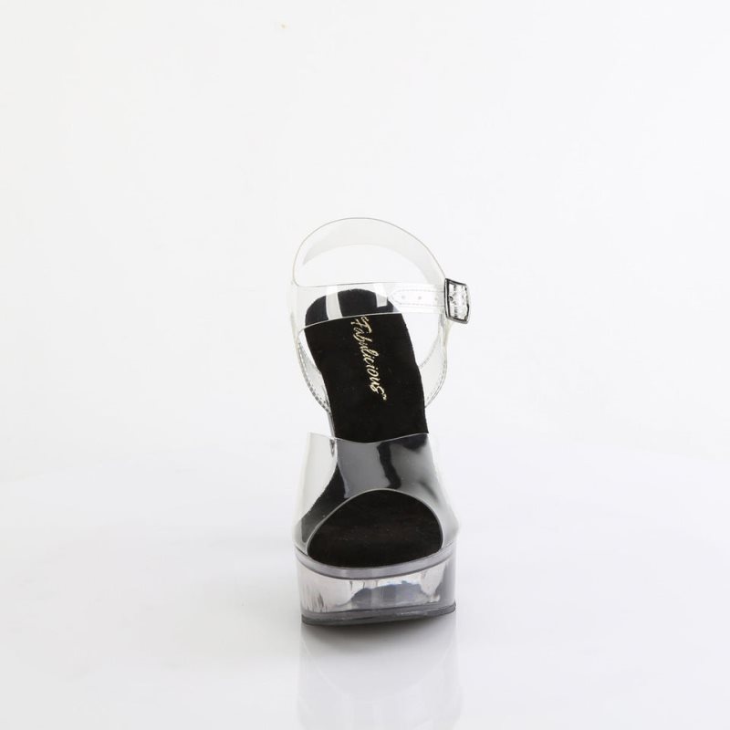 Pleaser Martini-508 Hakken Dames Zwart Grijs | BELGIE BEZSAXKO