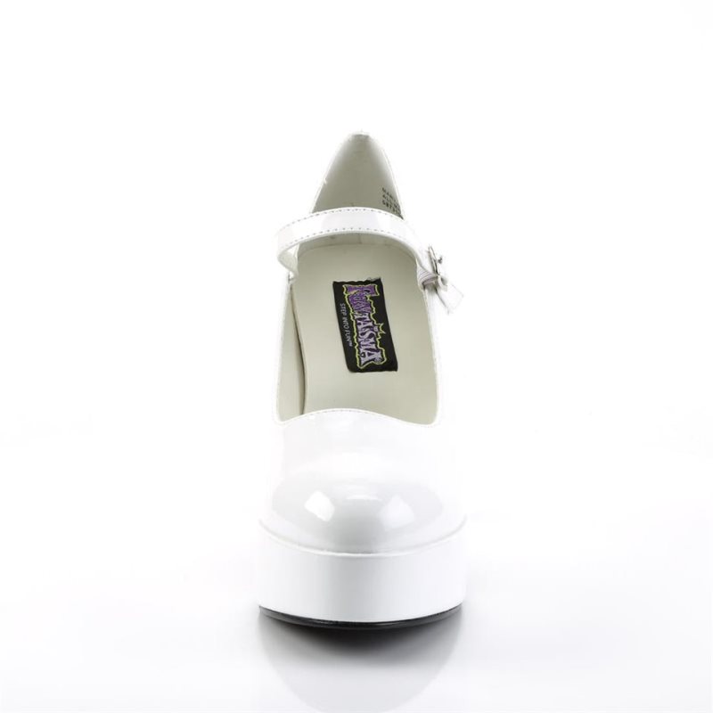 Pleaser Maryjane-50 Hakken Dames Wit | BELGIE BEVQXDMR