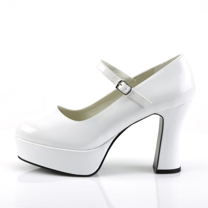 Pleaser Maryjane-50 Hakken Dames Wit | BELGIE BEVQXDMR