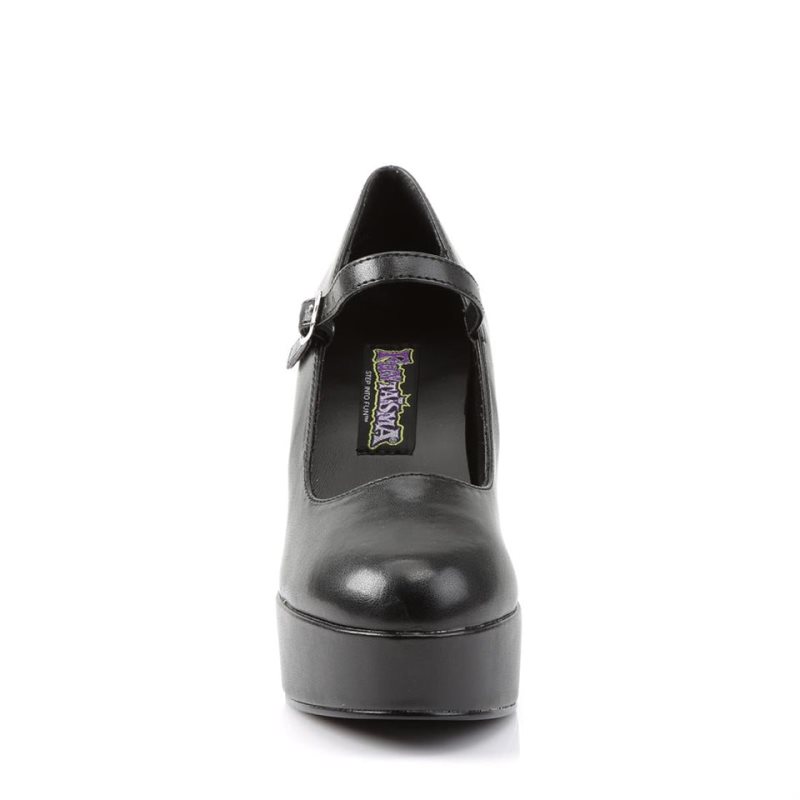 Pleaser Maryjane-50 Vegan Leather Hakken Dames Zwart | BELGIE BEIJYXEB