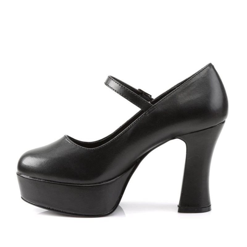 Pleaser Maryjane-50 Vegan Leather Hakken Dames Zwart | BELGIE BEIJYXEB