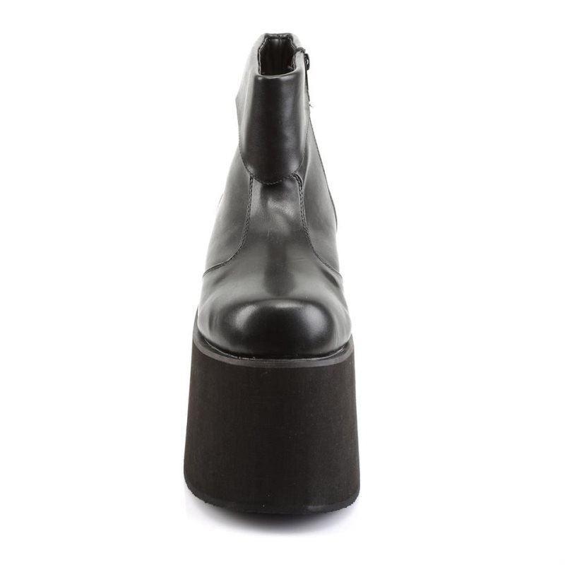 Pleaser Monster-02 Vegan Leather Enkellaarzen Dames Zwart | BELGIE BEFLZWJX
