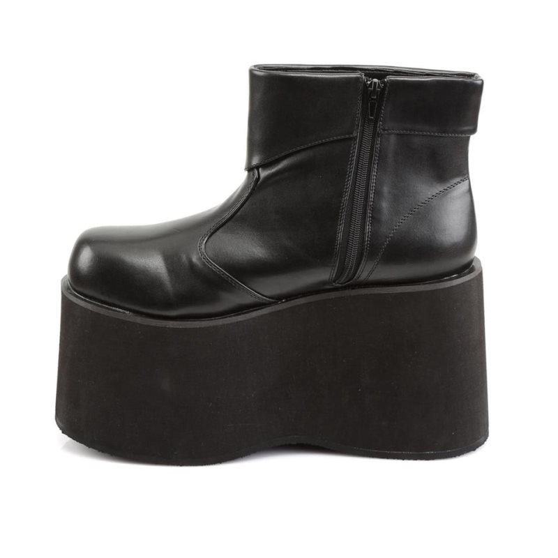 Pleaser Monster-02 Vegan Leather Enkellaarzen Dames Zwart | BELGIE BEFLZWJX