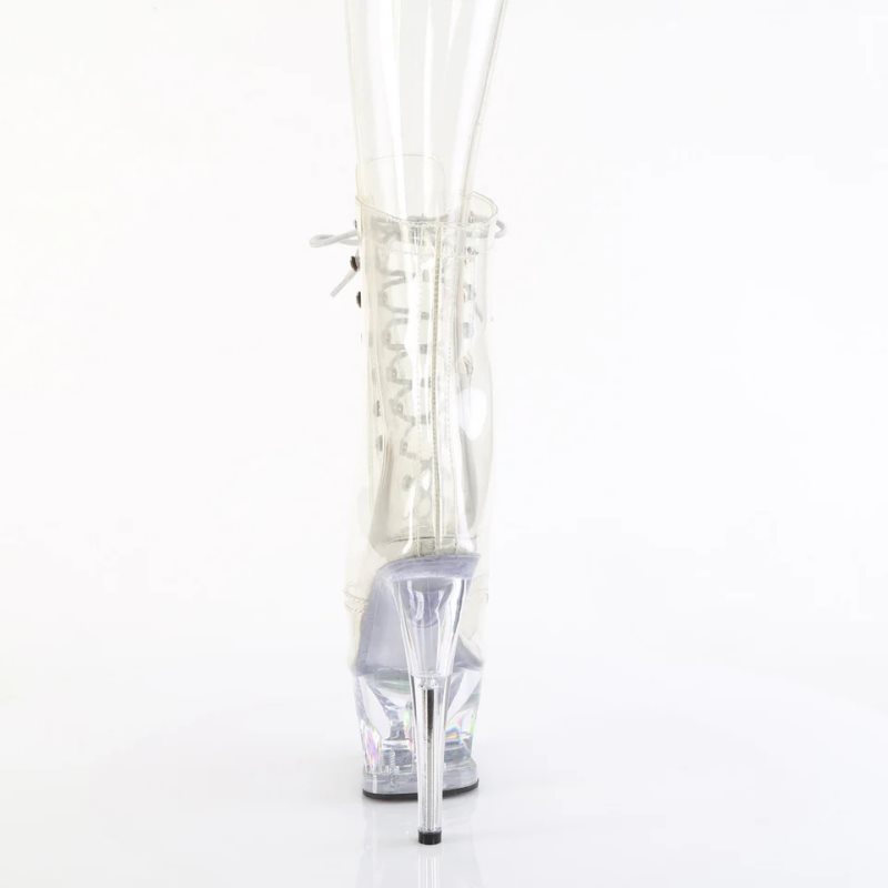 Pleaser Moon-1021C-DIA Laarzen Dames Clear | BELGIE BEMNTJKP