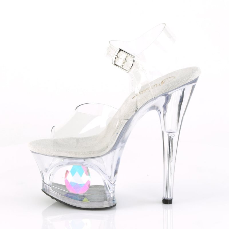 Pleaser Moon-708DIA Hakken Dames Clear | BELGIE BEMAHBDQ