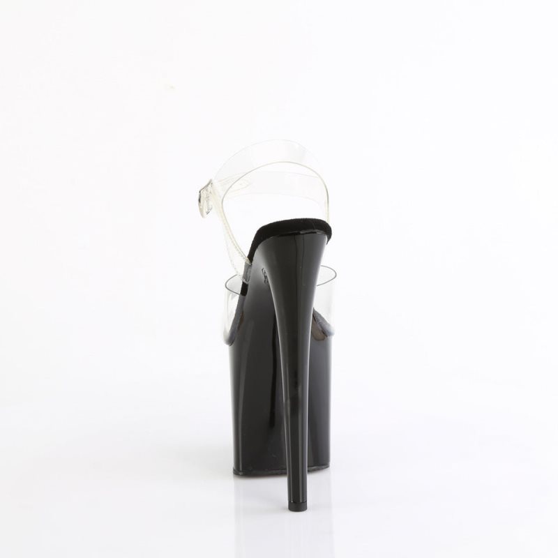 Pleaser Naughty-808 Hakken Dames Zwart | BELGIE BEEIXOZW