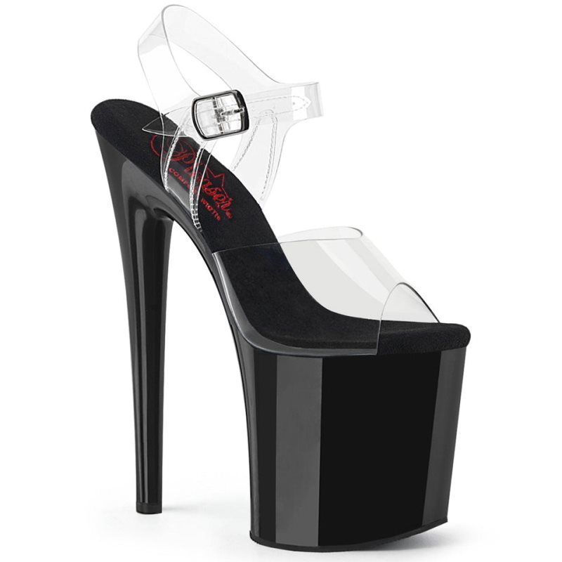 Pleaser Naughty-808 Hakken Dames Zwart | BELGIE BEEIXOZW