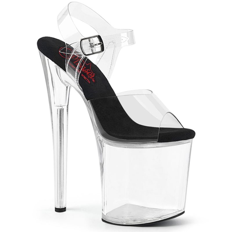 Pleaser Naughty-808 Hakken Dames Zwart | BELGIE BEWDGOQI