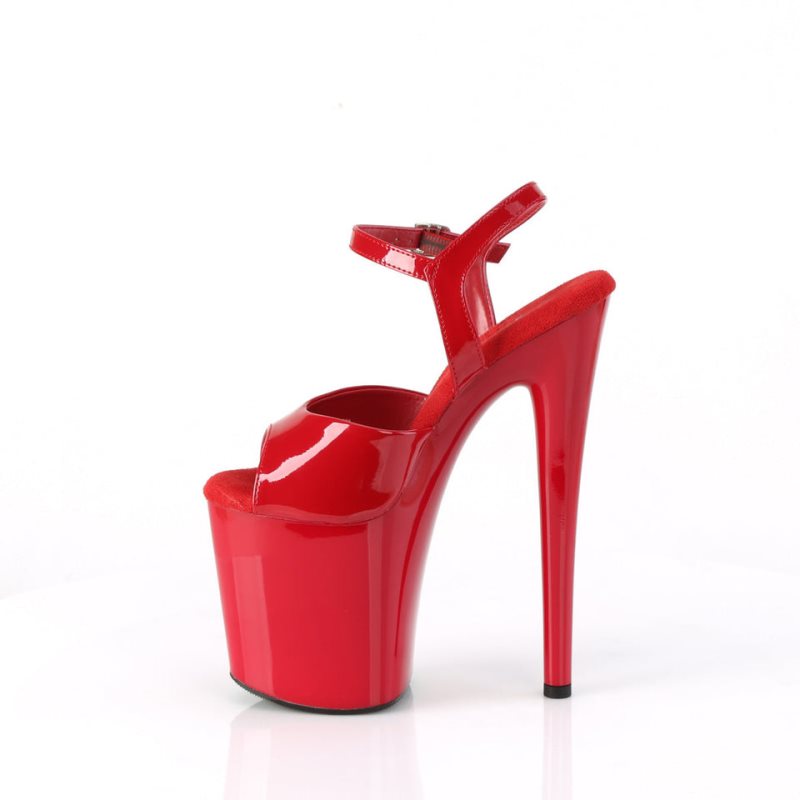 Pleaser Naughty-809 Hakken Dames Rood | BELGIE BEZTQMGW