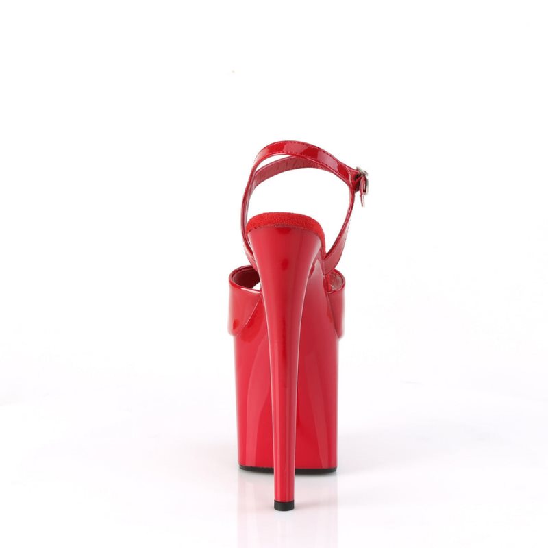 Pleaser Naughty-809 Hakken Dames Rood | BELGIE BEZTQMGW