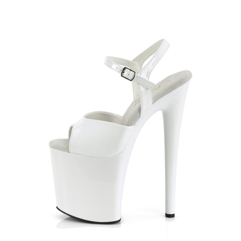 Pleaser Naughty-809 Hakken Dames Wit | BELGIE BEJBTXDA
