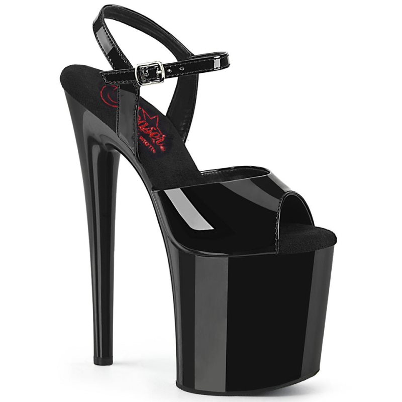 Pleaser Naughty-809 Hakken Dames Zwart | BELGIE BESOKNUB