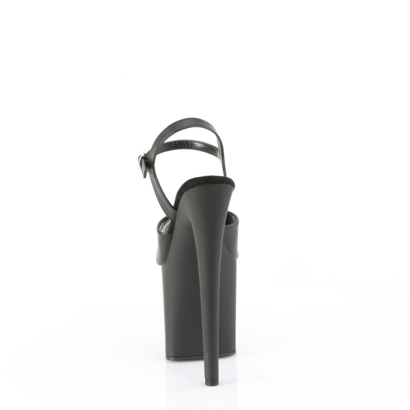 Pleaser Naughty-809 Vegan Leather Hakken Dames Zwart | BELGIE BEYQOFAI