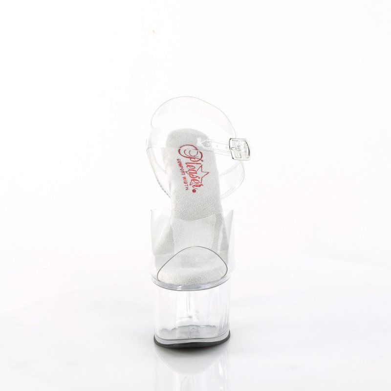 Pleaser Passion-708 Hakken Dames Clear | BELGIE BEDEHTML