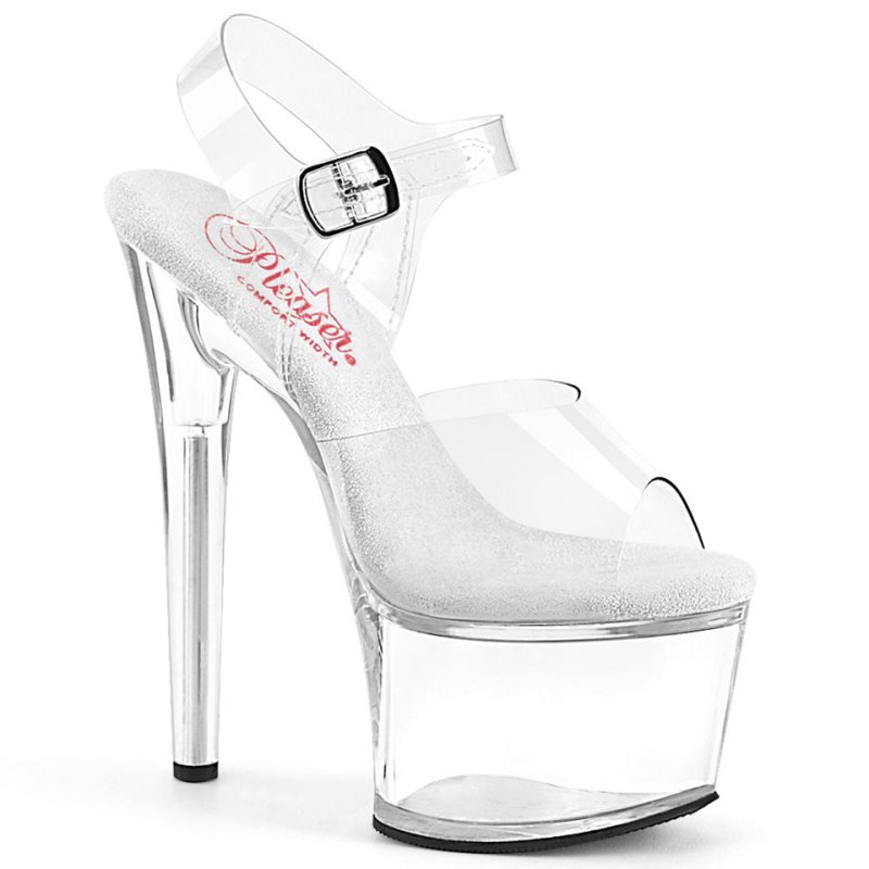 Pleaser Passion-708 Hakken Dames Clear | BELGIE BEDEHTML