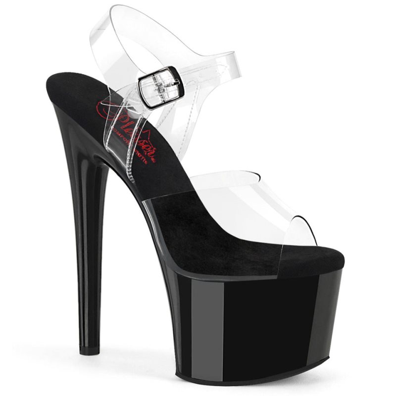 Pleaser Passion-708 Hakken Dames Zwart | BELGIE BEKHFPCQ