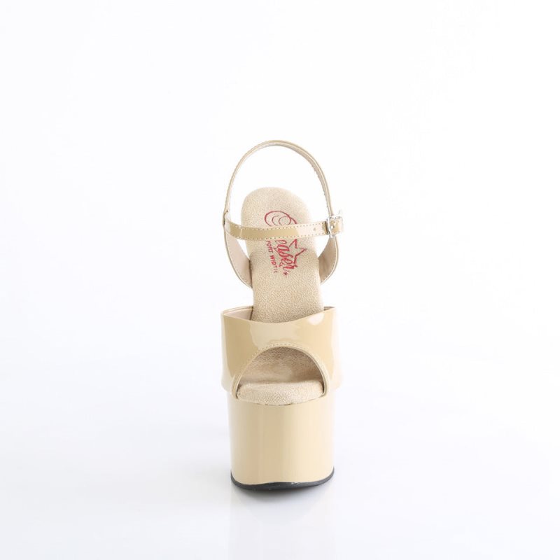 Pleaser Passion-709 Hakken Dames Beige | BELGIE BESZYJUG