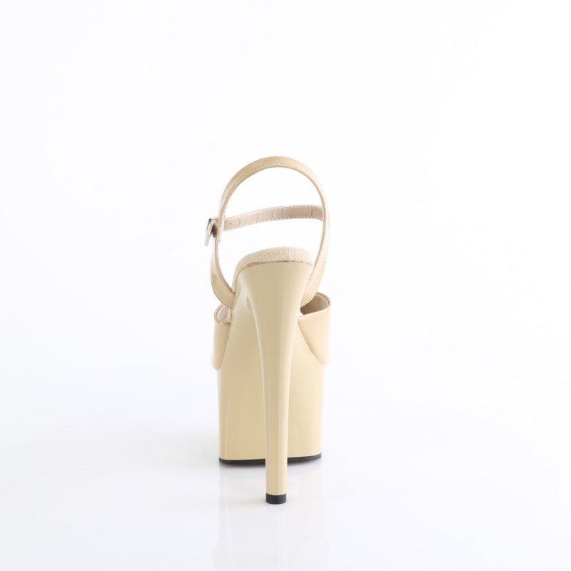 Pleaser Passion-709 Hakken Dames Beige | BELGIE BESZYJUG