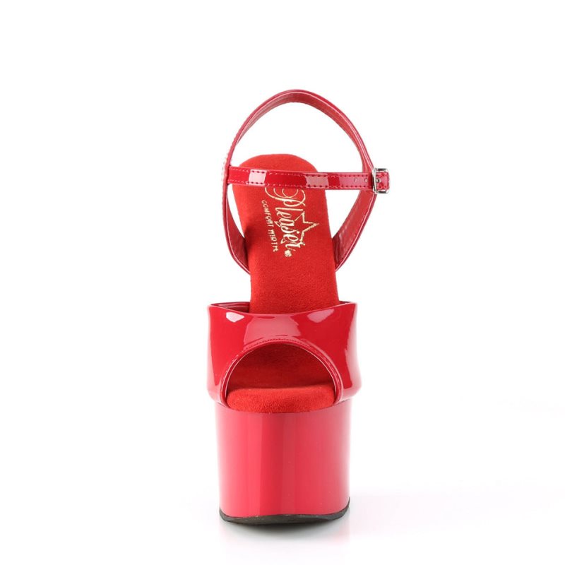 Pleaser Passion-709 Hakken Dames Rood | BELGIE BEMDOBUE