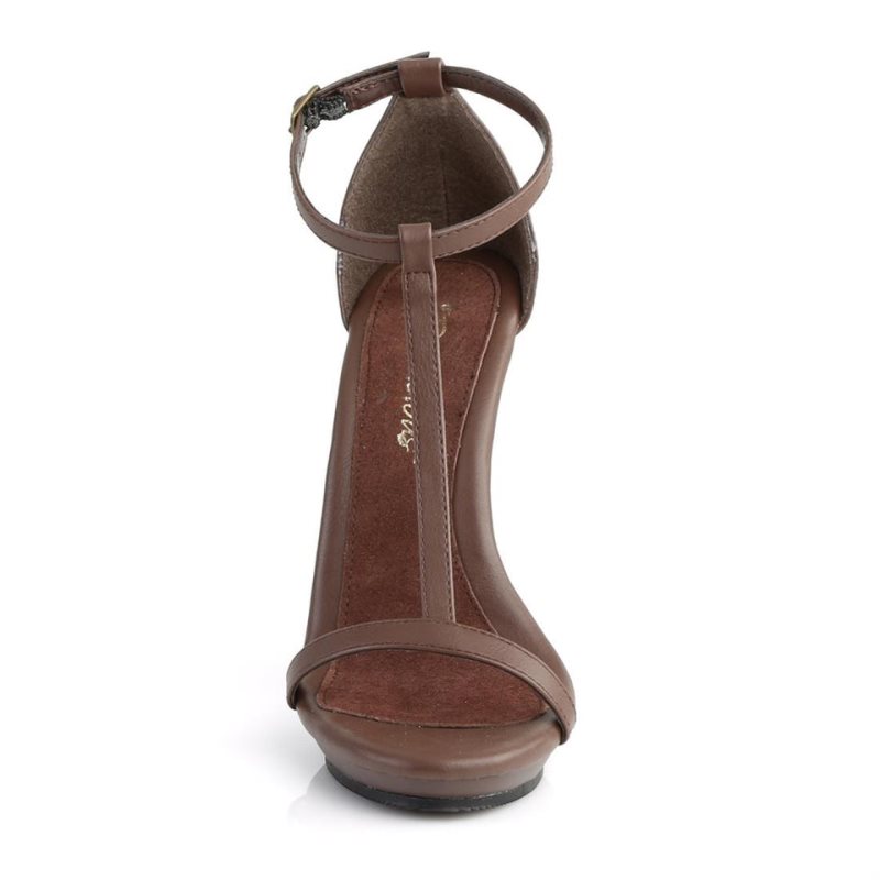 Pleaser Poise-526 Hakken Dames Bruin | BELGIE BENIZCJV