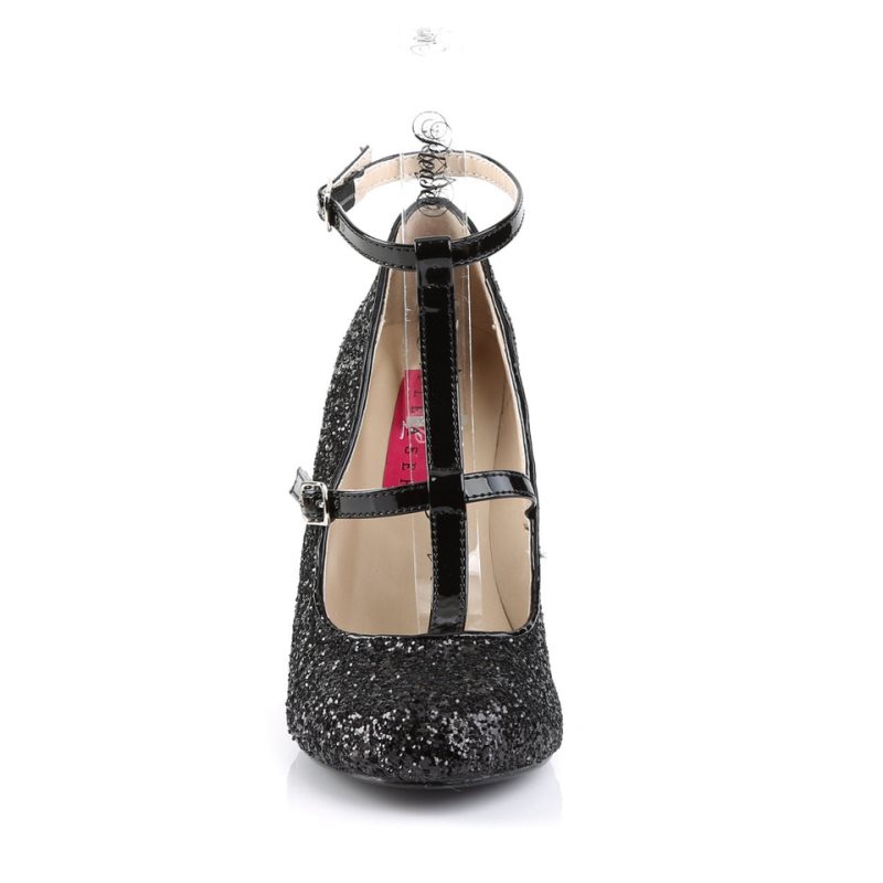 Pleaser Queen-01 Hakken Dames Zwart | BELGIE BECUZJVW