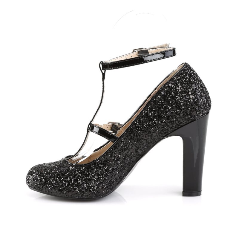 Pleaser Queen-01 Hakken Dames Zwart | BELGIE BECUZJVW