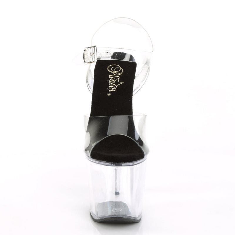 Pleaser Radiant-708 Hakken Dames Zwart | BELGIE BEQOXGNU
